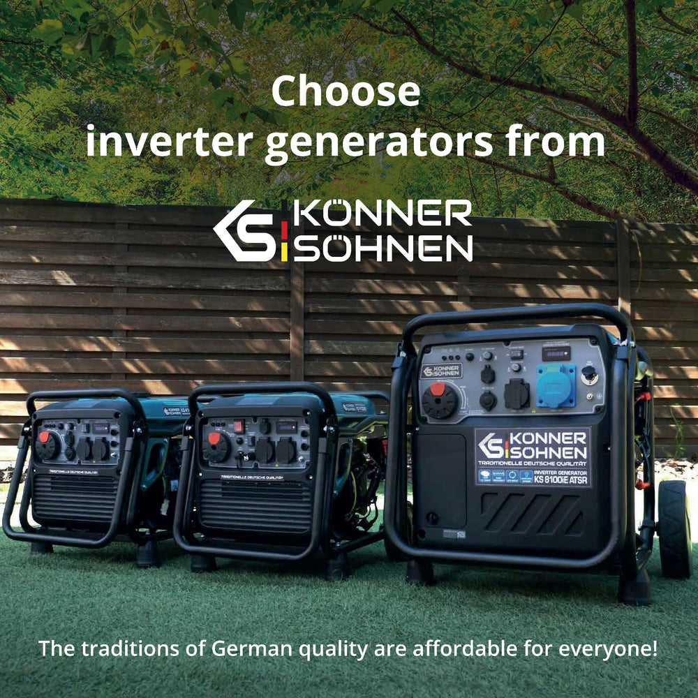 Inverterinis generatorius Könner & Söhnen KS 8100iE 1/3 ATSR, 8,5 kW, 230/400 V, 20 l aprašymas - Prekės nuotrauka