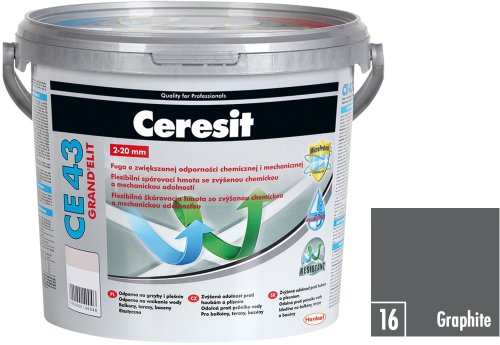 Glaistas siūlėms CERESIT CE43 GRAPHIT 5KG aprašymas - Prekės nuotrauka