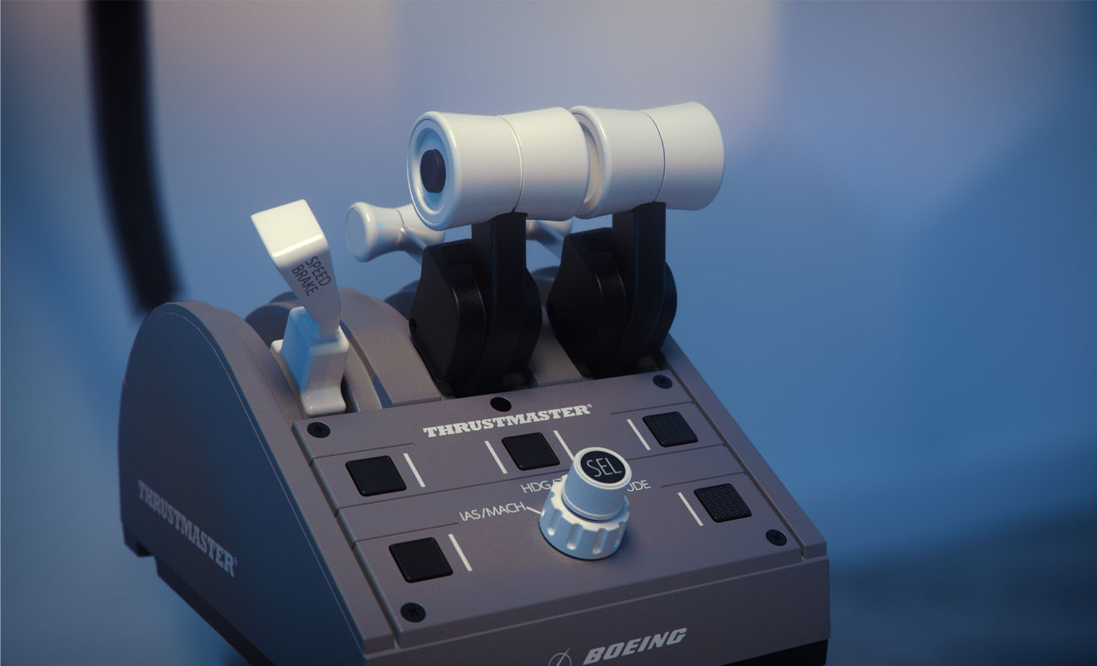 Žaidimų valdiklis Thrustmaster Joystick TCA quandrant boeing/edition, Pilkos spalvos aprašymas - Prekės nuotrauka