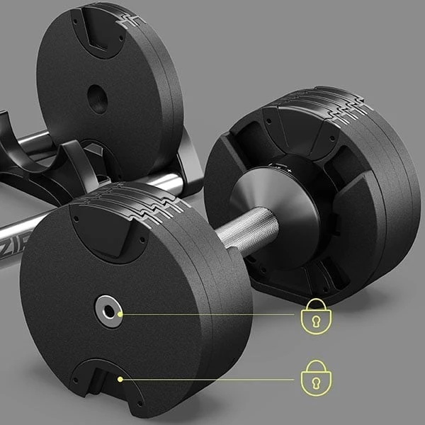 Zipro hantelis su reguliuojamu svoriu ROUND 24 kg aprašymas - Prekės nuotrauka
