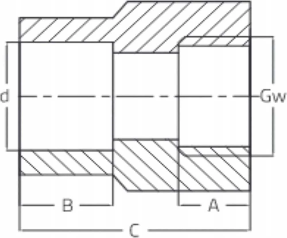 Detal Met Detaliai suderintas PP Mufa GW 40 x 1 colių [15]