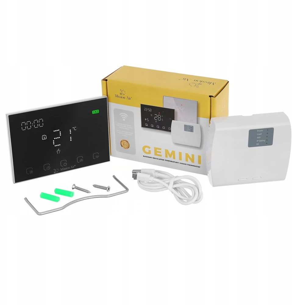 Devi Rinkinys IR Sidabrinis 160W 10m²,szer.100cm + Gemini Juodas (5904890247598)