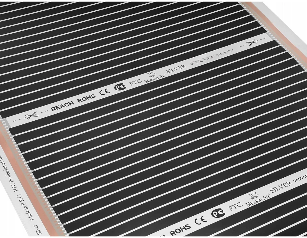 Devi Rinkinys IR Sidabrinis 160W 10m²,szer.50cm +Taurus Baltas (5904890244047)