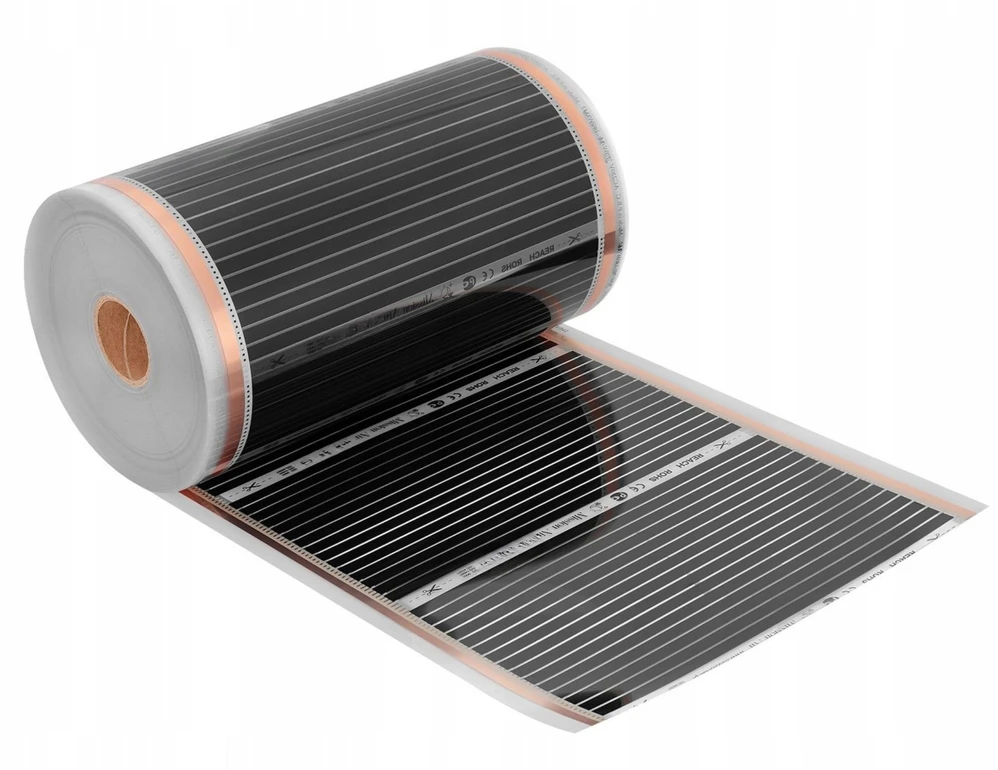 Devi Rinkinys IR Sidabrinis 160W 1m²,szer.50cm +Gemini Juodas (5904890245501)