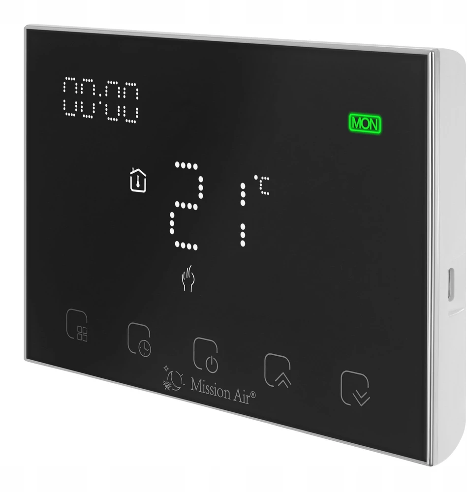Devi Rinkinys IR sidabrinis 160W 6m²,szer.50cm +Gemini juodas (5904890245587)