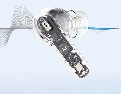 Devia ausinės Bluetooth TWS Ultra1 balta su ANC