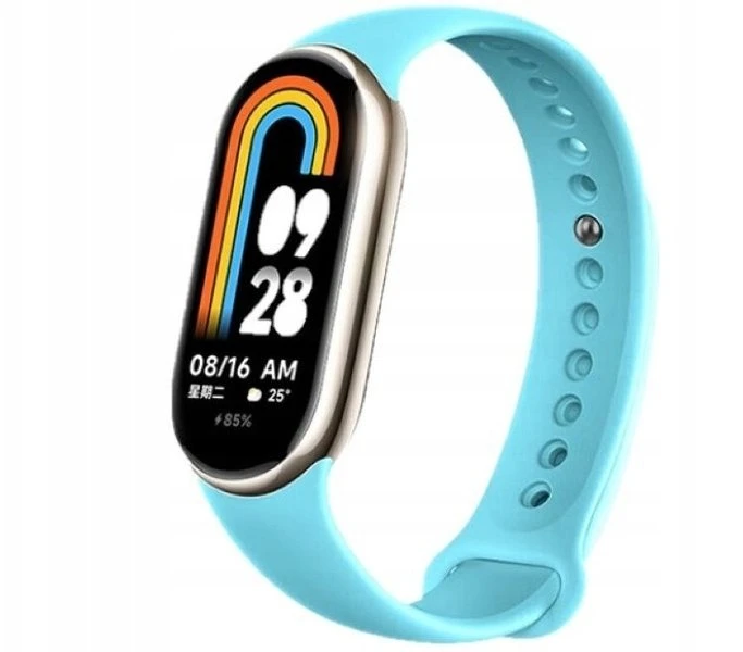 Devia dirželis Deluxe Sport, skirtas Xiaomi Mi Band 8 / Mi Band 9, šviesiai mėlynas
