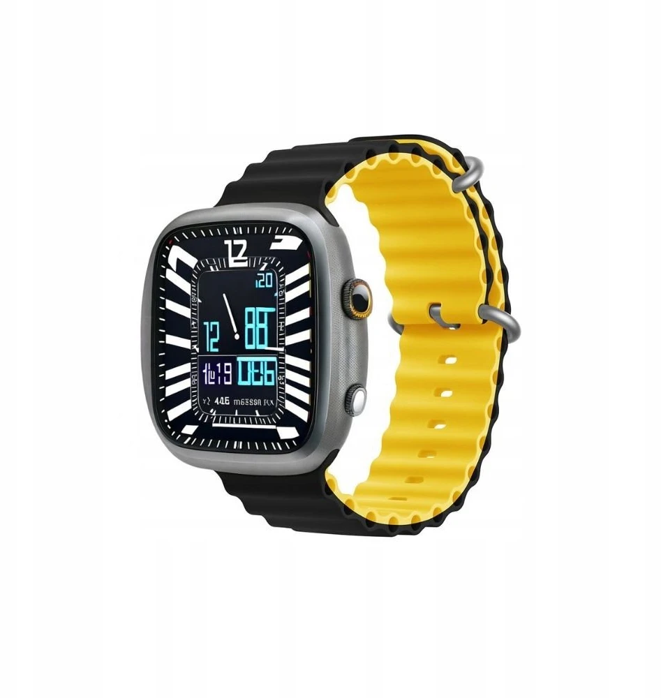 Devia apyrankė Deluxe Sport6 skirta Apple Watch 38mm/ 40mm/ 41mm juodos spalvos geltonos spalvos