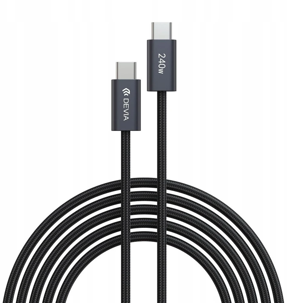 "Devia" kabelis Extreme EC652 PD USB-C - USB-C 2,0 m 240W juodas