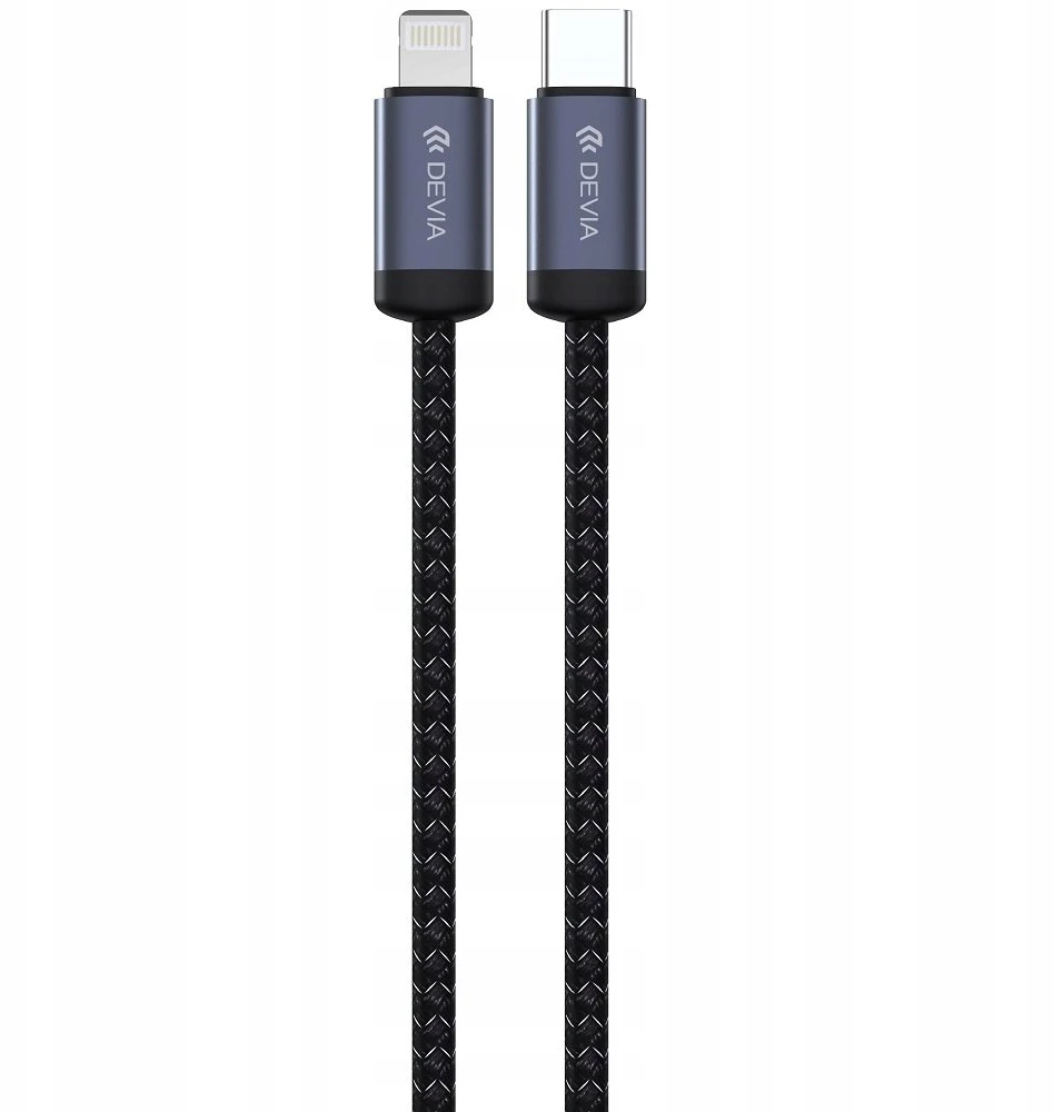 Devia laidas Gracious EC645 PD USB-C – Lightning 1,0 m 27W 3A juodas