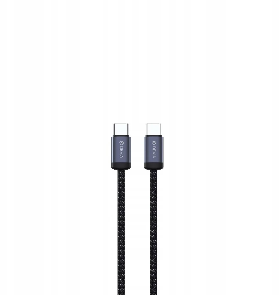 Devia kabelis Gracious EC646 PD USB-C - USB-C 1,0 m 60W 3A juodos spalvos