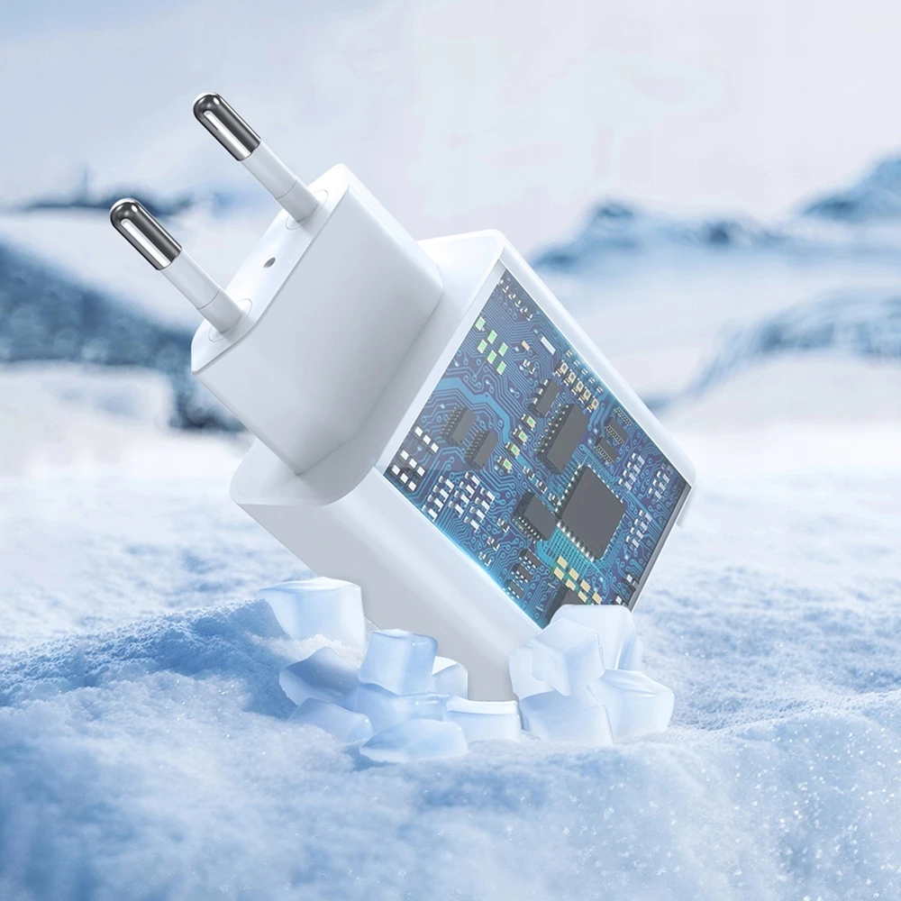 Įkroviklis Devia kroviklis jungiama į tinklą Rocket PD 45W 1x USB-C balta