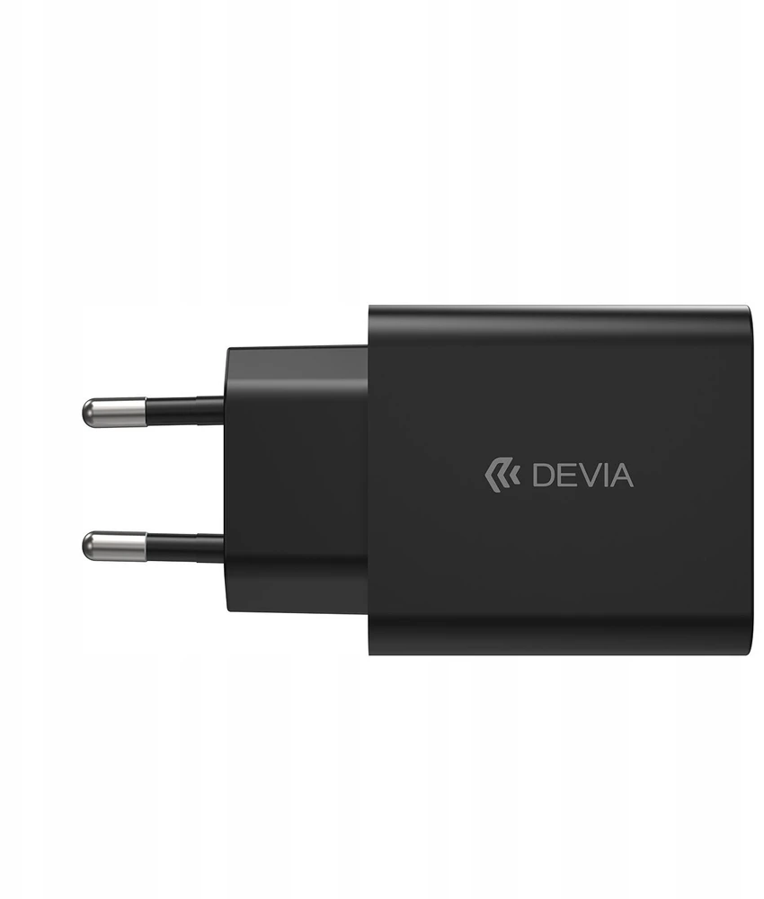 Devia sieninis įkroviklis Rocket PD 45W 1x USB-C baltas + laidas USB-C – USB-C