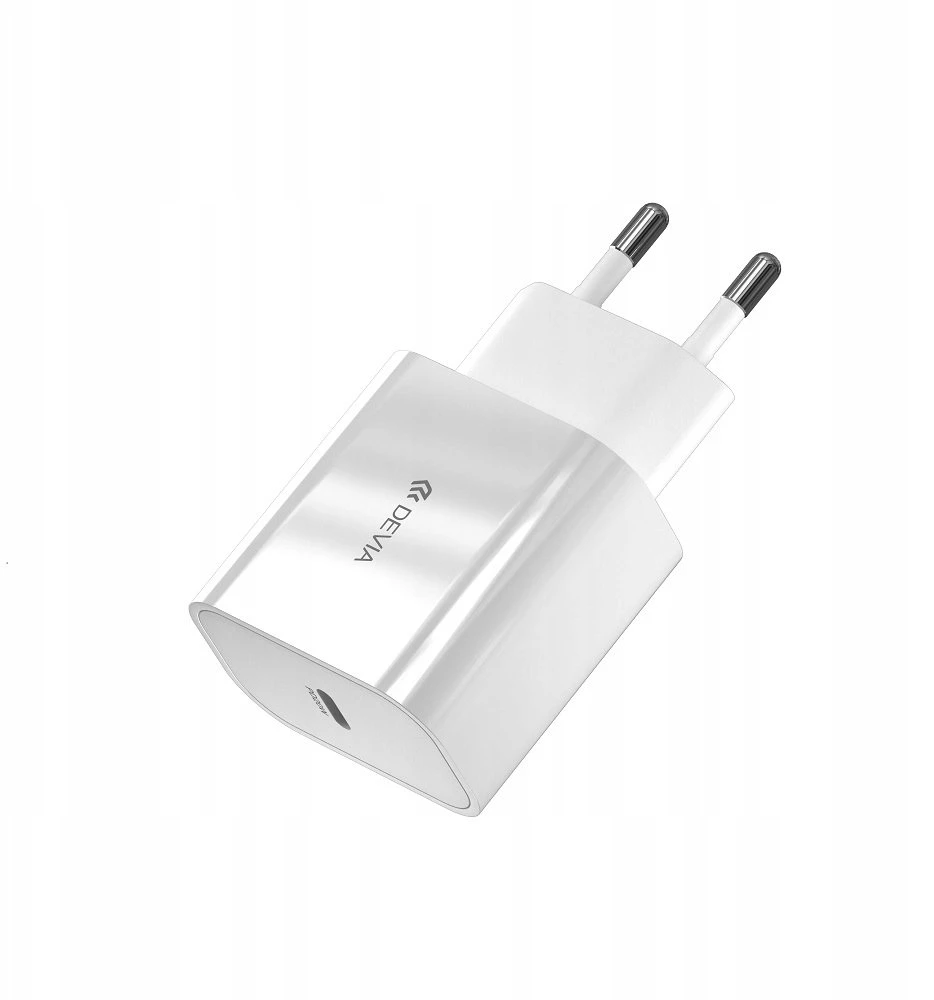 Devia laidinis įkroviklis Smart PD 1x USB-C 20W baltos spalvos