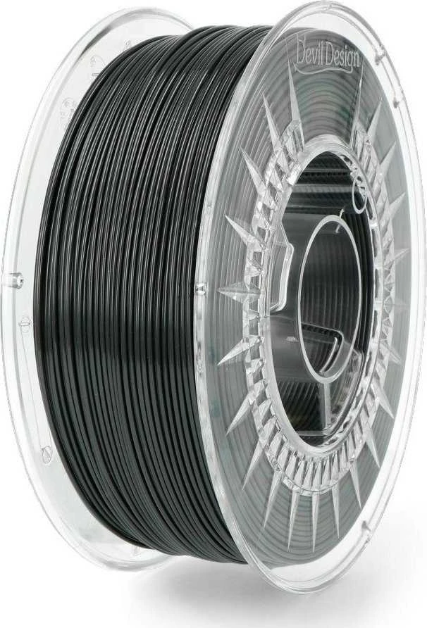 PETG 1.75mm tamsiai pilkas filamentas ritėje