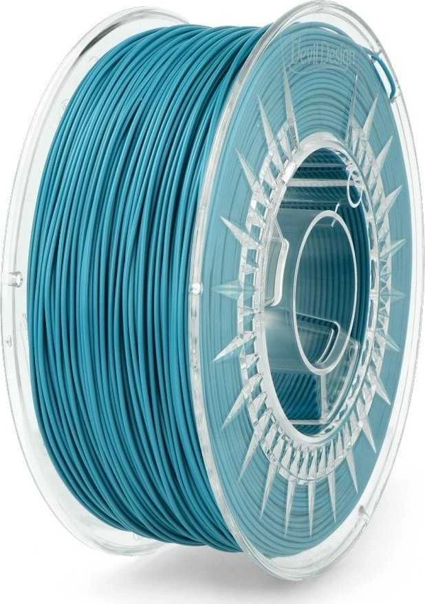 PLA Ocean mėlynas 1.75mm filamentas ant permatomos ritės