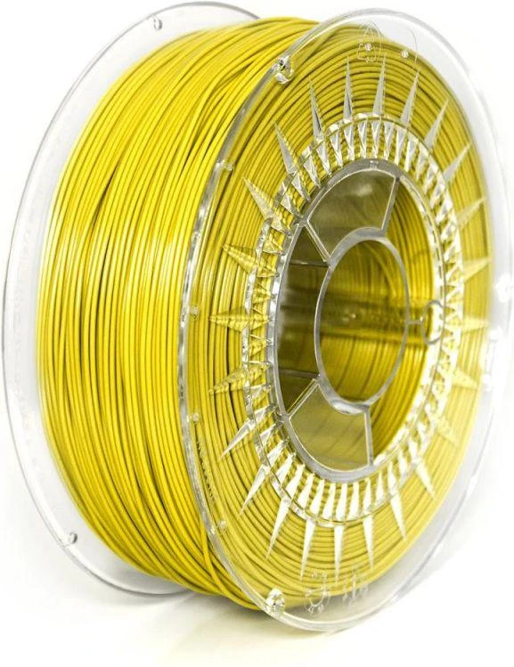 Geltonas PLA plastikas 1.75mm ant ritės