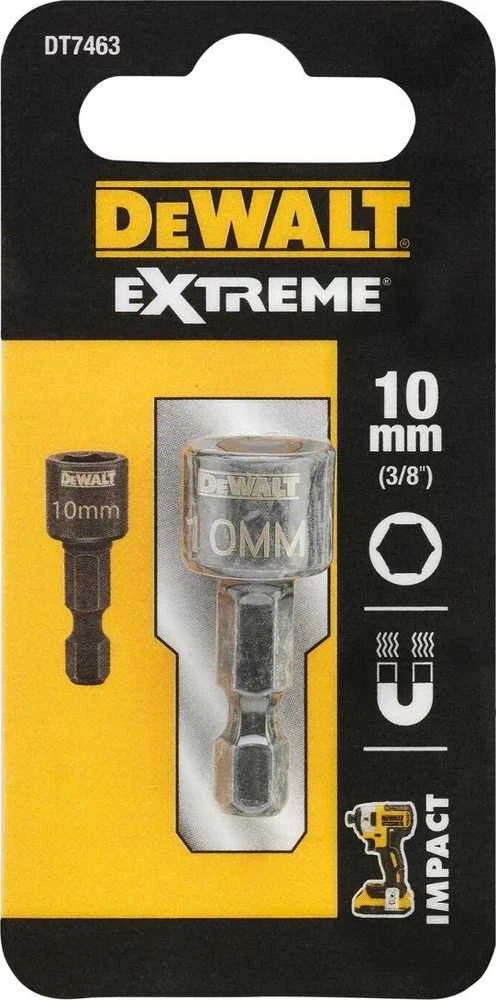smūginis końcówka nasadowa 10mm su magnesem 1/4" DeWALT [DT7463-QZ]
