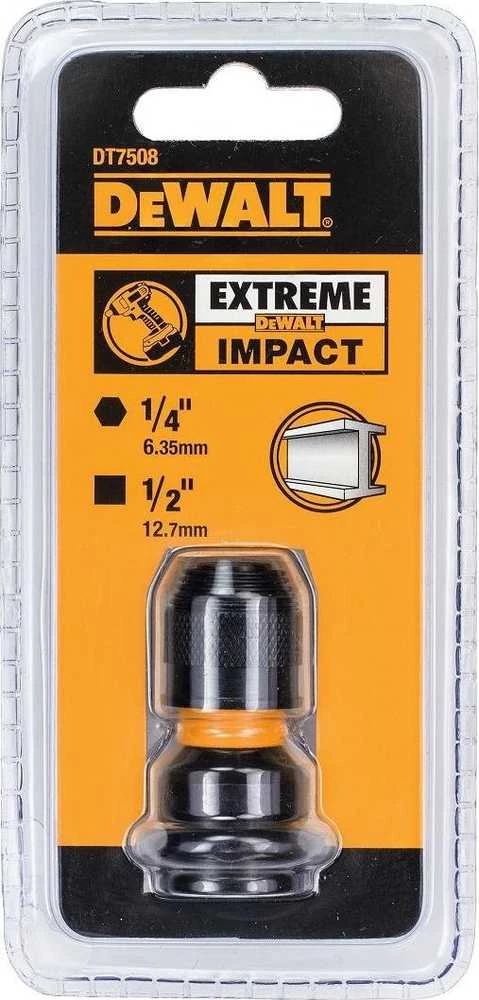 DEWALT ADAPTER UDAROWY Z KWADRAT 1/2" NA SZEŚCIOKĄT 1/4"