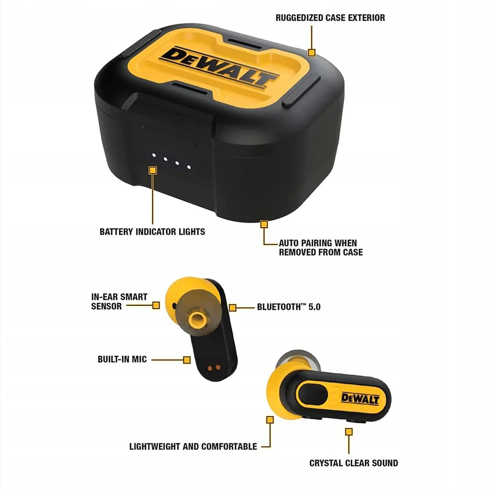 Ausinės Dewalt Pro-X1; IPX6