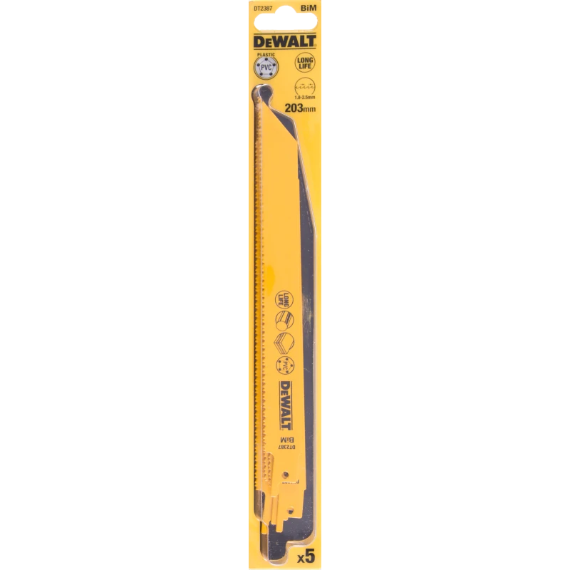 DEWALT BRZE.SZABL. 203x1,8-2,5mm /5szt