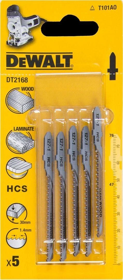 DEWALT PJŪKLELIS SIAURAPJŪKLIUI 76×1,4mm T101AO MEDIENAI/LAMINATUI /5vnt.