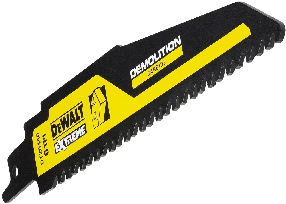 Grąžtas Bajonetinis pjūklo diskas medienai su vinimis, 6 dantys/colis, 152 mm XR serijos Extreme Demolition Carbide, DeWalt [DT20440-QZ]