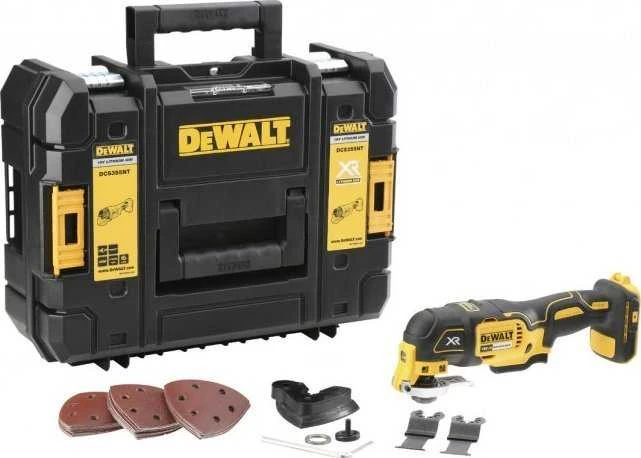 Dewalt Akumuliatorinis daugiafunkcinis šlifuoklis DCS355NT 18V XR + 29 priedai, be akumuliatoriaus ir kroviklio