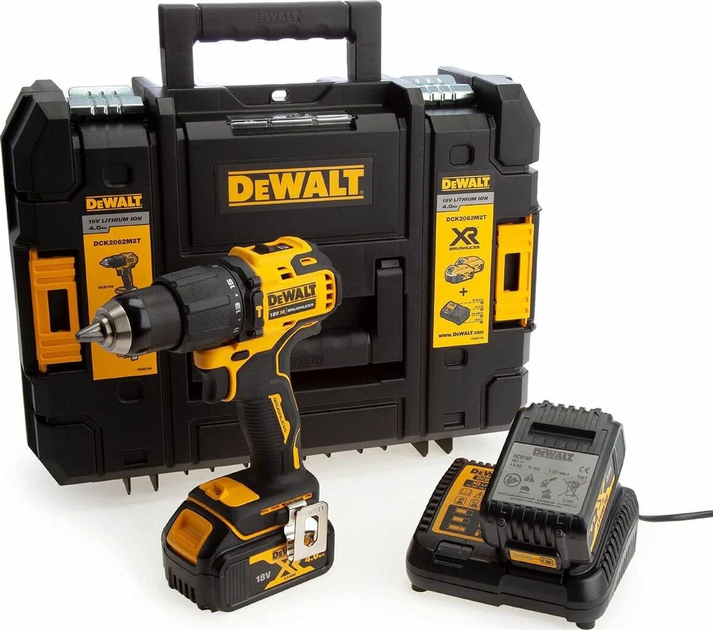 Smūginis gręžtuvas/suktuvas Dewalt 18V 65Nm 2x4.0Ah DCD709M2T