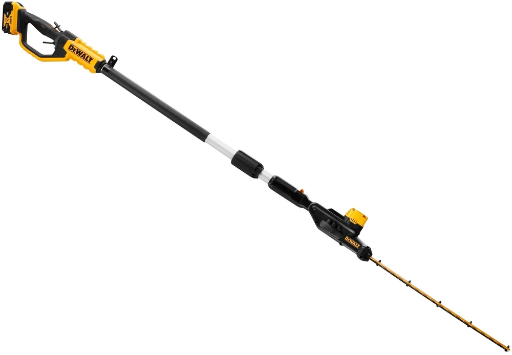 DEWALT akumuliatorinės gyvatvorių žirklės ilgu kotu DCMPH566P1 18V 55cm 1x5,0Ah