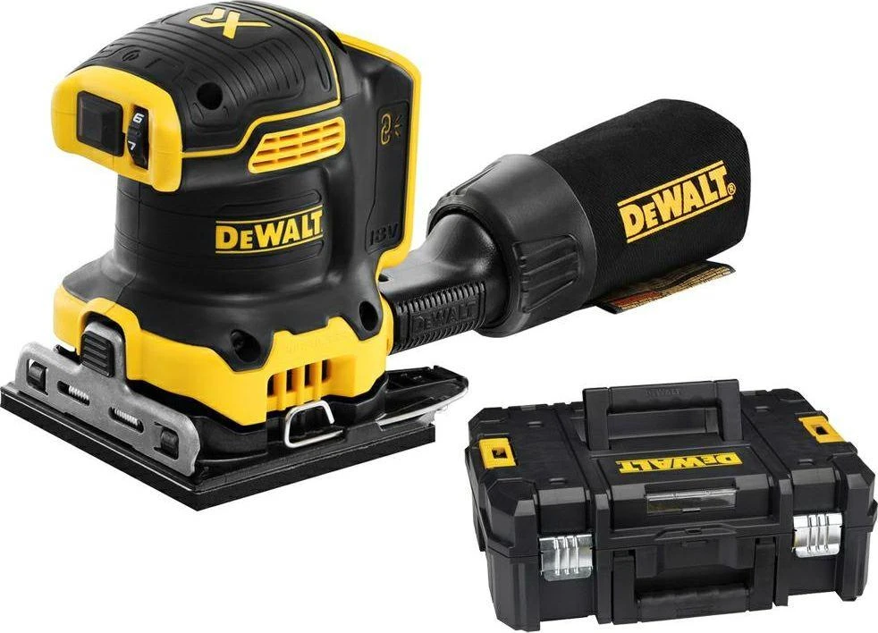 Dewalt vibracinis šlifuoklis DCW200NT, 18V, lagaminas,  be akumuliatoriaus ir kroviklio