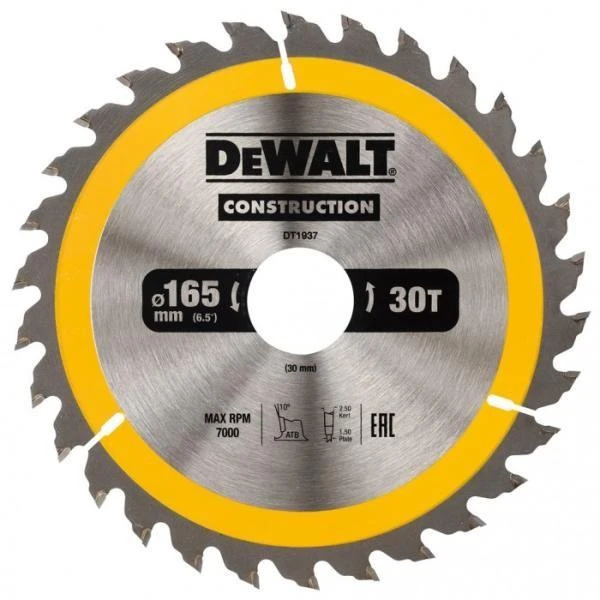 DEWALT PIŁA TARCZ.165x30mmx30z