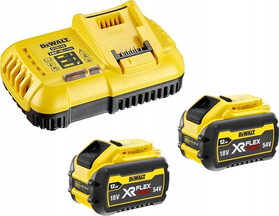Priedų rinkinys DeWalt DCB118Y2-QW; 18/54 V; 2x12,0 Ah akum.