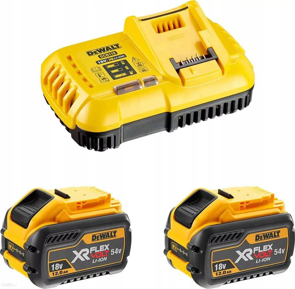 Priedų rinkinys DeWalt DCB118Y2-QW; 18/54 V; 2x12,0 Ah akum.