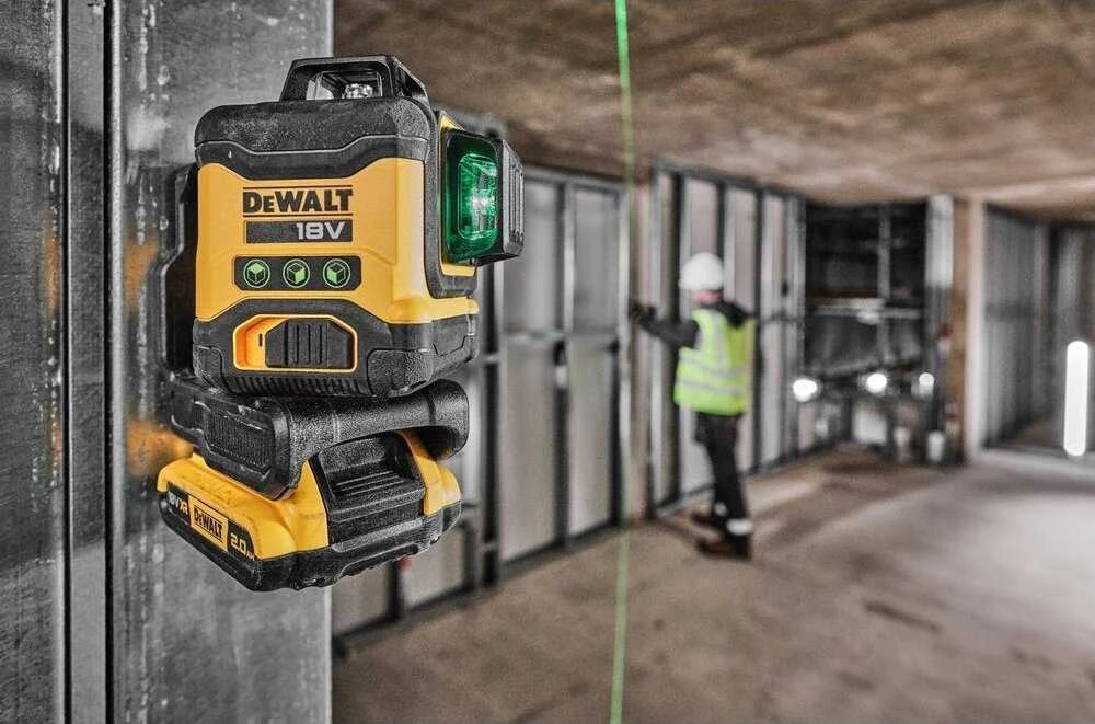 Kryžminis lazerinis nivelyras DeWalt DCLE34021N-XJ; 18 V (be akumuliatoriaus ir pakrovėjo)