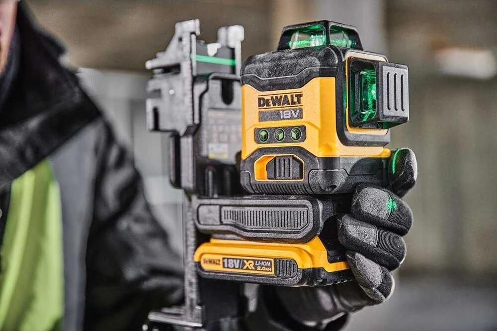 Kryžminis lazerinis nivelyras DeWalt DCLE34021N-XJ; 18 V (be akumuliatoriaus ir pakrovėjo)