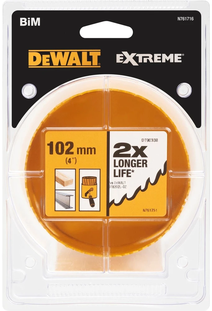 Gręžimo karūna DeWalt DT90338-QZ; 102 mm