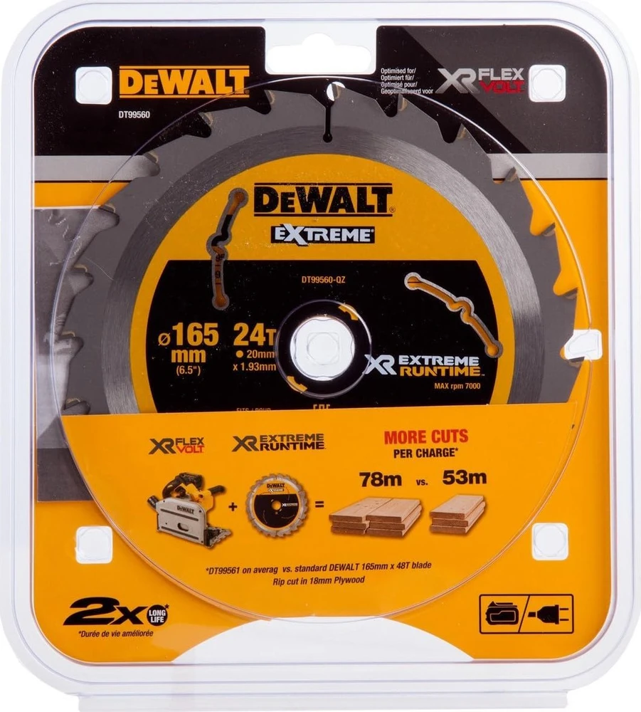 Pro Pjovimo diskas DeWalt DT99560-QZ; 165x20 mm; T24