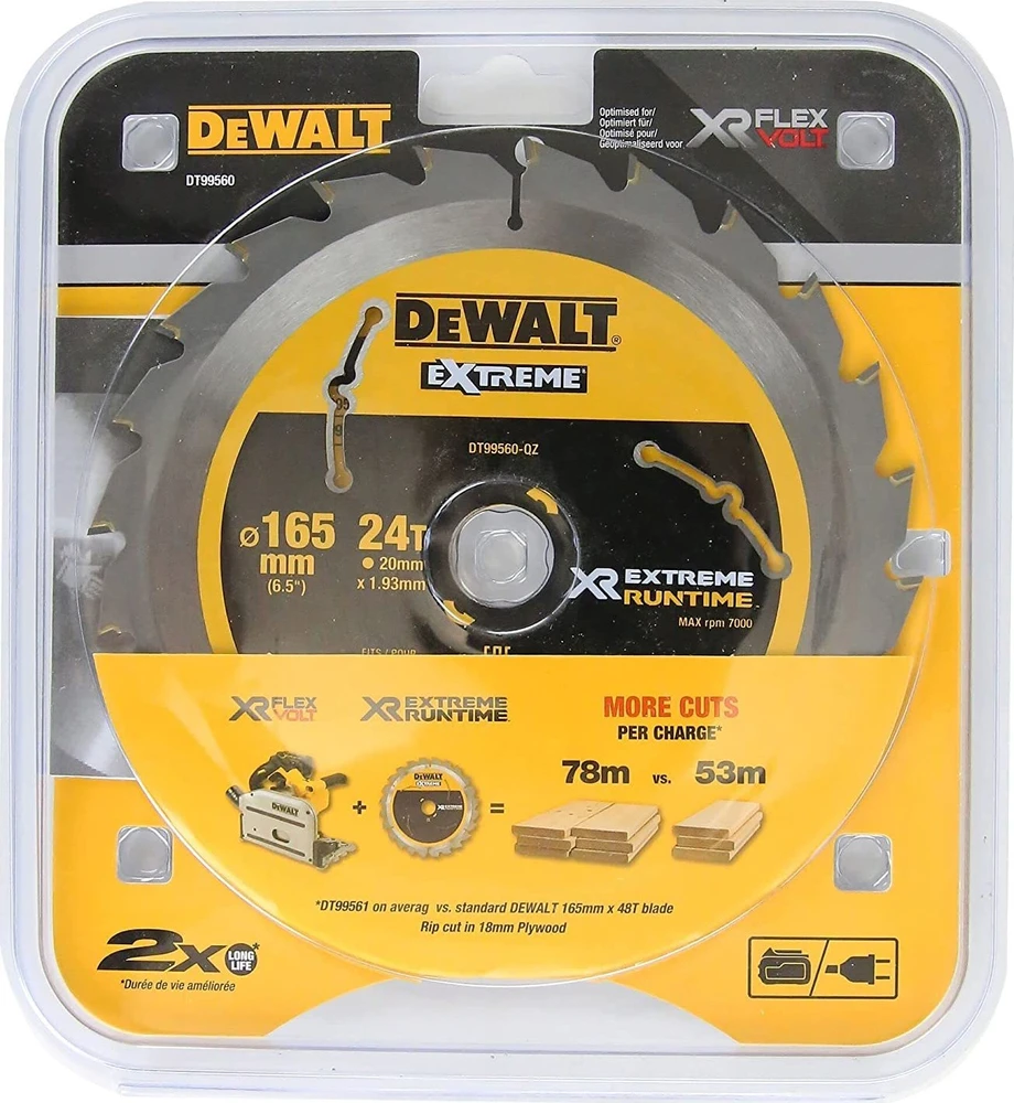 Pro Pjovimo diskas DeWalt DT99560-QZ; 165x20 mm; T24