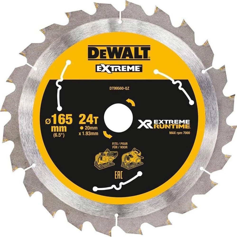 Pro Pjovimo diskas DeWalt DT99560-QZ; 165x20 mm; T24