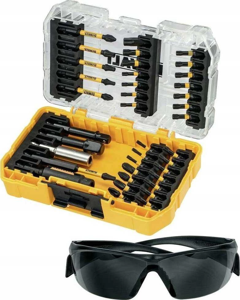 Sukimo antgalių rinkinys DeWalt DT70733T-QZ; 38 vnt. + Apsauginiai akiniai