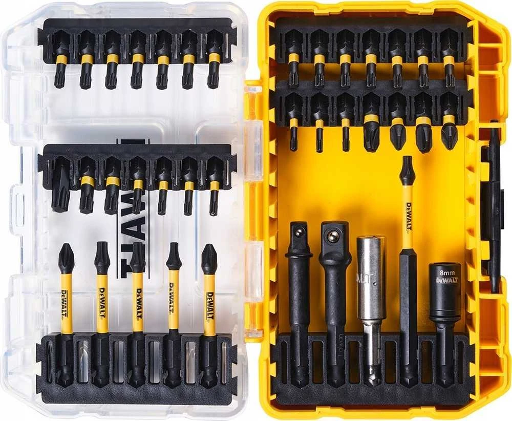 Sukimo antgalių rinkinys DeWalt DT70733T-QZ; 38 vnt. + Apsauginiai akiniai