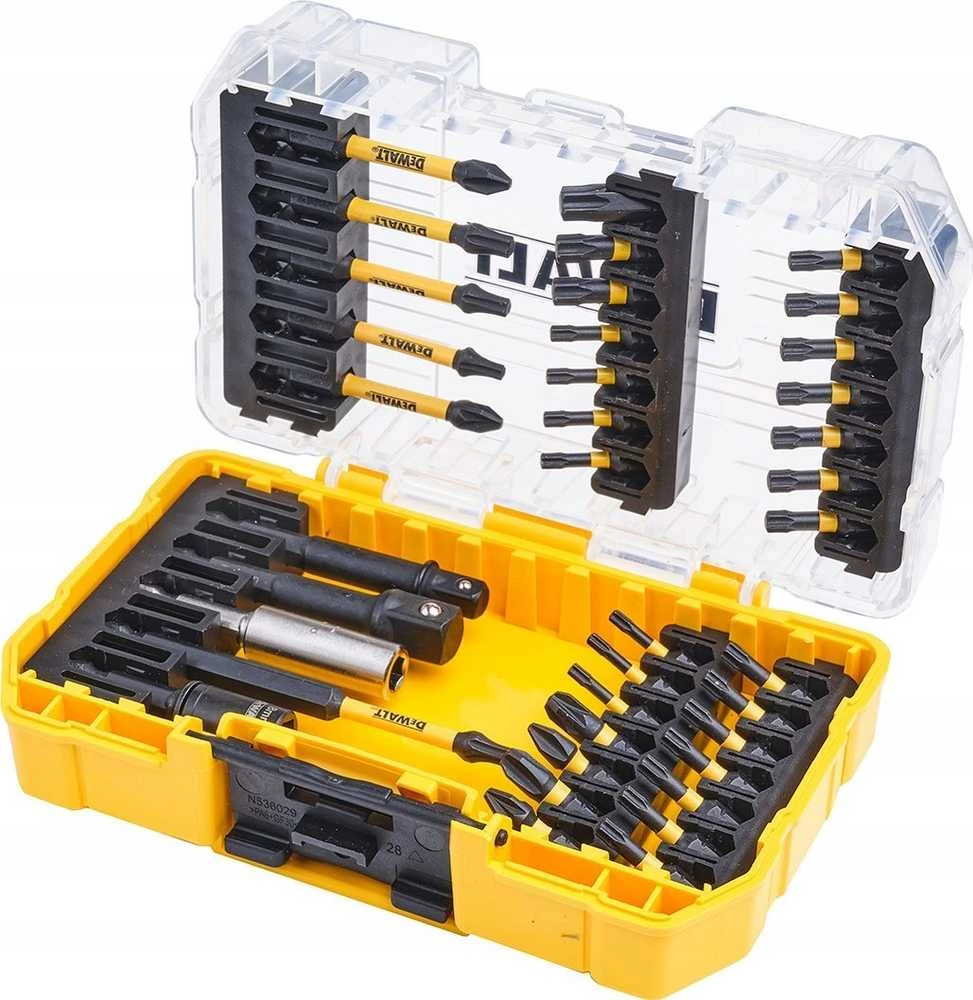 Sukimo antgalių rinkinys DeWalt DT70733T-QZ; 38 vnt. + Apsauginiai akiniai