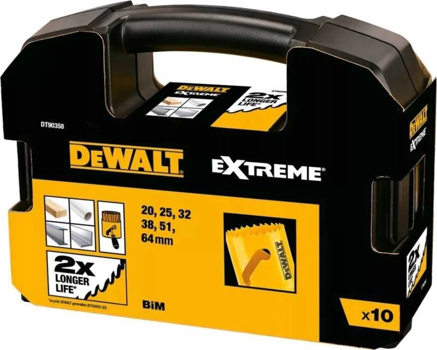 Grąžtas Dewalt otwornica bim extreme komplektas 10vnt.
