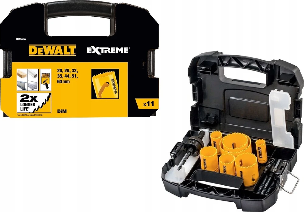 DEWALT KIAUŠIŲ PJŪKLŲ RINKINYS 11 vnt. BIMETALAS ELEKTRIKUI