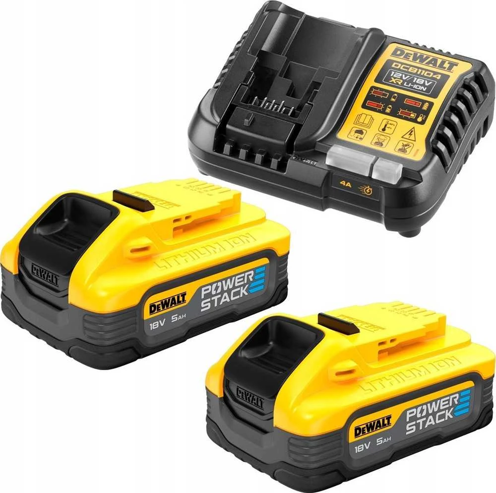 Priedų rinkinys DeWalt DCB1104H2-QW; 18 V; 2x5,0 Ah akum.