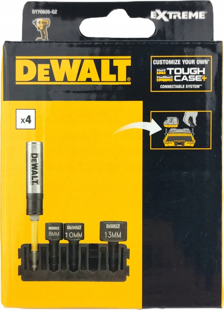 Sukimo galvučių komplektas DeWalt DT70826-QZ; 8-13 mm; 3 vnt. + magnetinis laikiklis