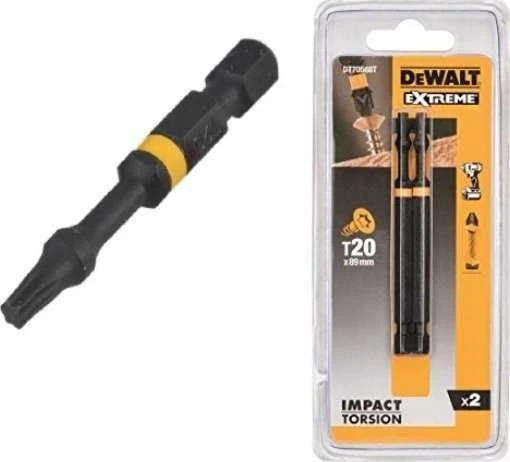 DEWALT POVEIKIO PATARIMAS. TORX T20x89mm /2vnt.. DT70568T-QZ
