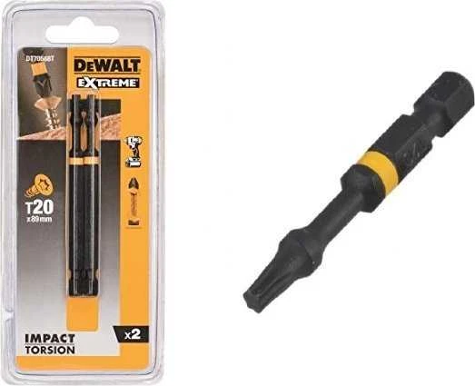 DEWALT POVEIKIO PATARIMAS. TORX T20x89mm /2vnt.. DT70568T-QZ