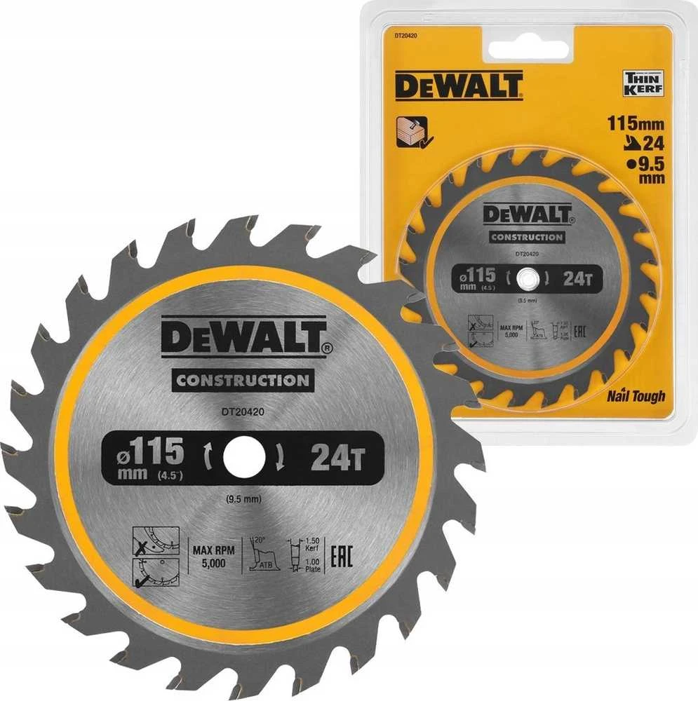 Diskinis medienos pjūklas DEWALT 115 mm, 24T